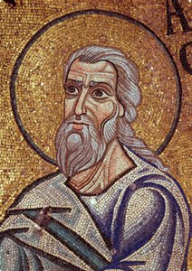 Der Prophet Habakuk (7. Jahrhundert v. Chr.). Werk eines byzantinischen Meisters, Mosaik, Detail der Dekoration der Basilika San Marco in Venedig (Italien) von Byzantine School