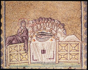 Das letzte Abendmahl von Byzantine School