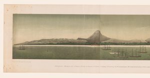 Ansicht der Küste von Groß-Atjeh mit der Flotte der Ersten Atjeh-Expedition von C.A. Whitten