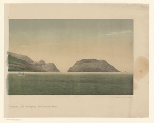 Ansicht der Küste von Groß-Atjeh, mit der Flotte der Ersten Atjeh-Expedition vor der Küste von C.A. Whitten