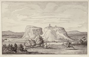 Imaginäre Ansicht des frühen Roms, graviert von B.Barloccini, 1849 von C.C Perkins