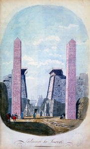 Eingang von Luxor, Ägypten, 19. Jahrhundert