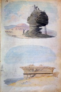 Die Sphinx und ein Grab, Ägypten, 19. Jahrhundert