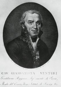 Porträt von Giovanni Battista Venturi (1746-1822), italienischer Physiker, Diplomat, Wissenschaftshistoriker und Entdecker des Venturi-Effekts, Gravur