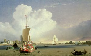 Am Hoogly-Fluss bei Garden Reach unterhalb von Kalkutta, 1852 von C.J. Martin