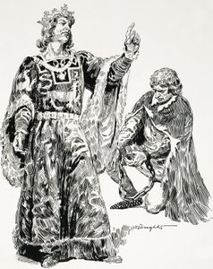 Edward der Dritte ergriff Roger Mortimer und brachte ihn in Ketten nach London
