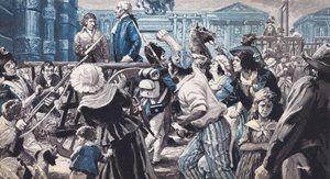 Lavoisier auf dem Weg zu seiner Hinrichtung
