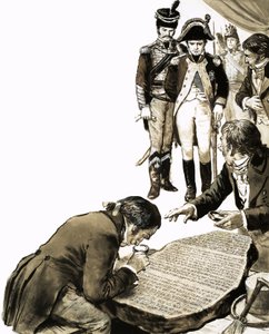 Napoleon brachte Gelehrte, um die Geheimnisse der alten Sprachen des Steins von Rosetta zu lösen