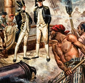 Nelson in der Schlacht von Trafalgar