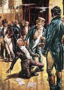 Spencer Perceval wird von John Bellingham im Unterhaus ermordet