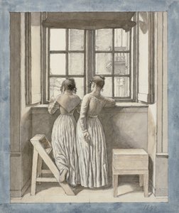 Am Fenster im Atelier des Künstlers