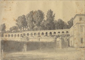 Casino del Muro Torto im Garten der Villa Borghese, Rom von Christoffer Wilhelm Eckersberg