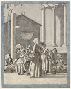Marktfrauen in Kopenhagen von Christoffer Wilhelm Eckersberg