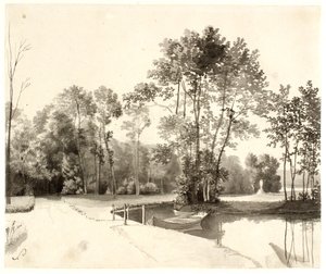 Ansicht des Sanderumgaard Gartens von Christoffer Wilhelm Eckersberg