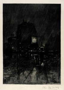 Regnerische Nacht, Madison Square von C. F. William Mielatz