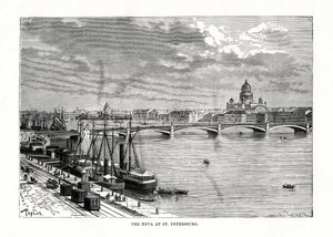 Der Fluss Newa, St. Petersburg, 1879