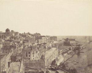 Der Hafen von Valletta, Malta, 1850er Jahre