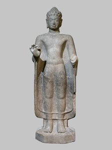 Buddha macht die Geste der Argumentation