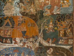 Die letzten zehn vorherigen Leben des Buddha (Dasa Jakata) (Detail)