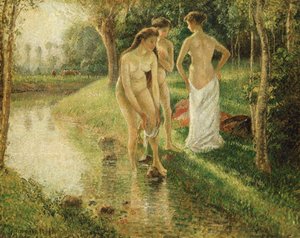 Badende, 1896 von Camille Jacob Pissarro