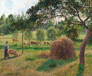Abenddämmerung in Eragny, 1896 von Camille Jacob Pissarro