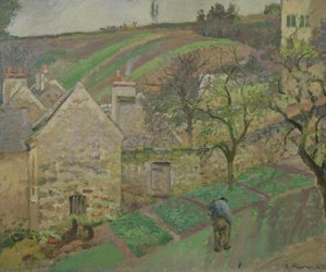 Hügel des Hermitage, Pontoise, 1873 von Camille Jacob Pissarro