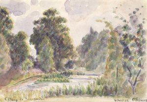 Teich in den Kew Gardens von Camille Jacob Pissarro