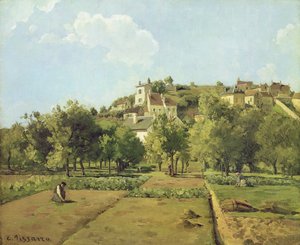 Pontoise, oder Die Gärten der Eremitage, Pontoise, 1867 von Camille Jacob Pissarro