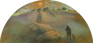 Hirte und Schafe, 1890