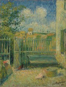 Der Hof des Maison Rondest, Pontoise von Camille Jacob Pissarro