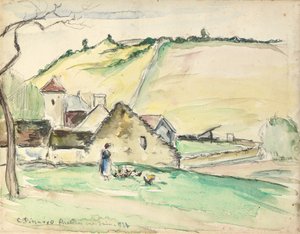 Der Bauernhof in Chatillon-Sur-Seine, 1882 von Camille Jacob Pissarro