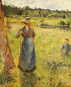 Der Heumacher, 1884 von Camille Jacob Pissarro