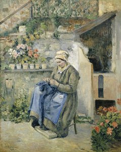 Die fröhliche Mutter, 1874 von Camille Jacob Pissarro