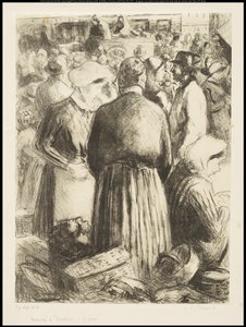 Der Markt in Pontoise, ca. 1895 von Camille Jacob Pissarro