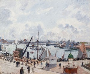 Der äußere Hafen von Le Havre. Morgen. Sonne von Camille Jacob Pissarro