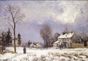 Die Straße von Versailles in Saint-Germain in Louveciennes, 1872 von Camille Jacob Pissarro