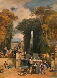 Garten eines französischen Schlosses, 1832 von Camille Joseph Etienne Roqueplan
