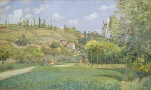Ein Kuhhirte in Valhermeil, Auvers-sur-Oise, 1874 von Camille Jacob Pissarro