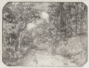 Weg im Wald bei Pontoise von Camille Pissarro