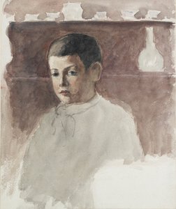 Halbporträt von Lucien Pissarro 1863-1944, ca. 1875 von Camille Pissarro