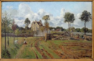 Landschaft. Ansicht von Louveciennes von Camille Jacob Pissarro