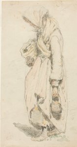 Bäuerin (recto); Junge mit Angelrute (verso)