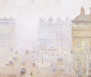 Place du Theatre Francais: Nebeleffekt von Camille Jacob Pissarro