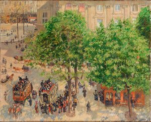 Place du Théâtre-Français, Frühling von Camille Pissarro