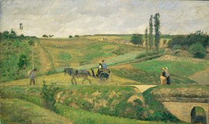 Straße bei Pontoise von Camille Pissarro
