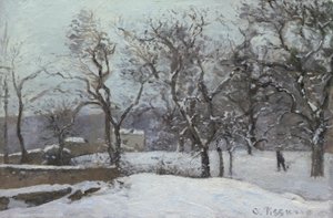 Schnee in Louveciennes von Camille Pissarro