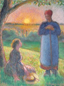 Sprechende Bauern, Sonnenuntergang, Eragny