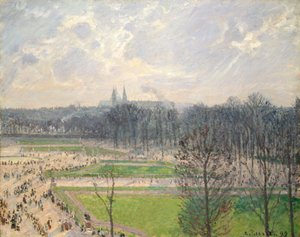 Der Garten der Tuilerien an einem Winternachmittag von Camille Jacob Pissarro