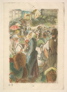 Der Markt in Gisors: Rue Cappeville, 1894-95