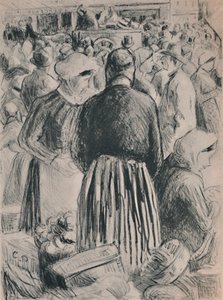 Der Markt in Pontoise, 1895 von Camille Jacob Pissarro